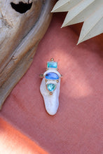 Load image into Gallery viewer, Apaptite + Australian Boulder Opal Ring - Size 8.25