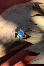 Load image into Gallery viewer, Apaptite + Australian Boulder Opal Ring - Size 8.25