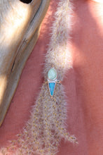 Load image into Gallery viewer, Chalcedony + Australian Boulder Opal Ring - Size 6.75