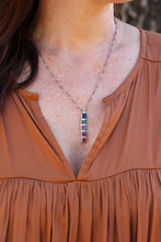 Load image into Gallery viewer, Ombre Tourmaline Starburst Necklace