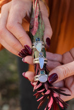 Load image into Gallery viewer, Purple Tourmaline + Australian Opal Ring - Size 6