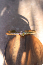 Load image into Gallery viewer, Tourmaline + Diamond + Garnet Cuff