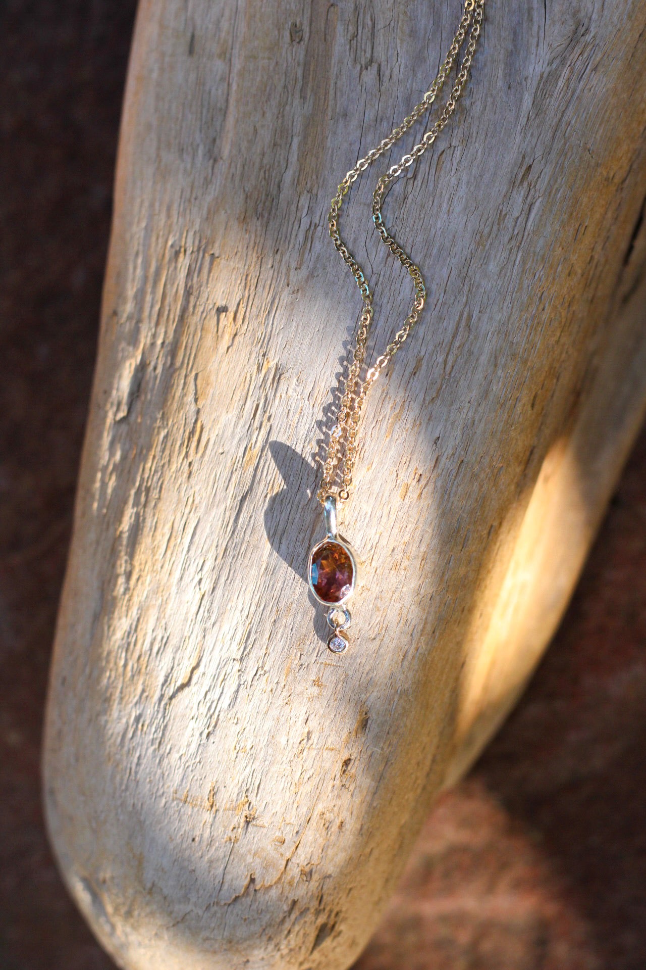 Tourmaline Necklace w/Diamond