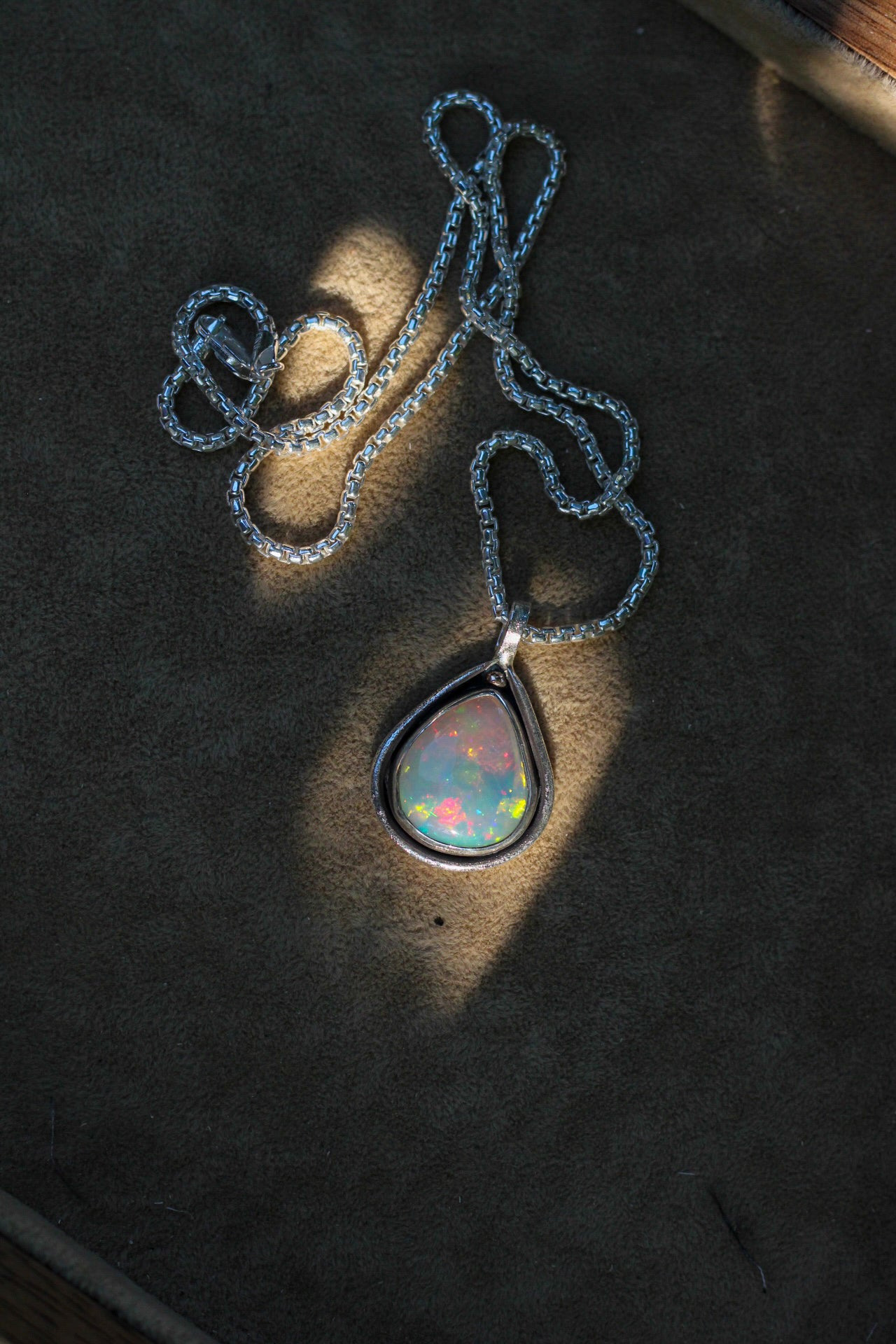 Double-Sided Ethiopian Opal Necklace