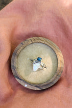 Load image into Gallery viewer, Blue Tourmaline + Australian Opal Ring - Size 6