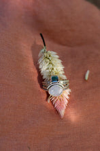 Load image into Gallery viewer, Blue Tourmaline + Australian Opal Ring - Size 8