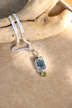 Load image into Gallery viewer, Moss Agate + Cat-Eye Apatite Necklace