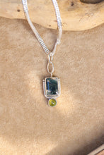 Load image into Gallery viewer, Moss Agate + Cat-Eye Apatite Necklace