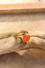 Load image into Gallery viewer, Carnelian + Citrine Ring -Size 7.75