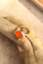 Load image into Gallery viewer, Carnelian + Citrine Ring -Size 7.75