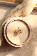 Load image into Gallery viewer, Cat-Eye Apatite + Citrine Ring -Size 7