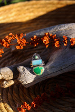 Load image into Gallery viewer, •Green Valley Variscite + Australian Opal Ring - Size 7.5