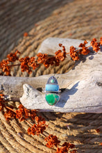 Load image into Gallery viewer, •Green Valley Variscite + Australian Opal Ring - Size 7.5