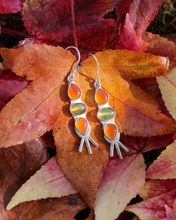 Load image into Gallery viewer, Carnelian + Cat-Eye Apatite Earrings