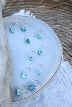 Load image into Gallery viewer, REN Mini Hoops + Turquoise