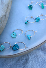 Load image into Gallery viewer, REN Mini Hoops + Turquoise