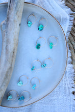 Load image into Gallery viewer, REN Mini Hoops + Turquoise