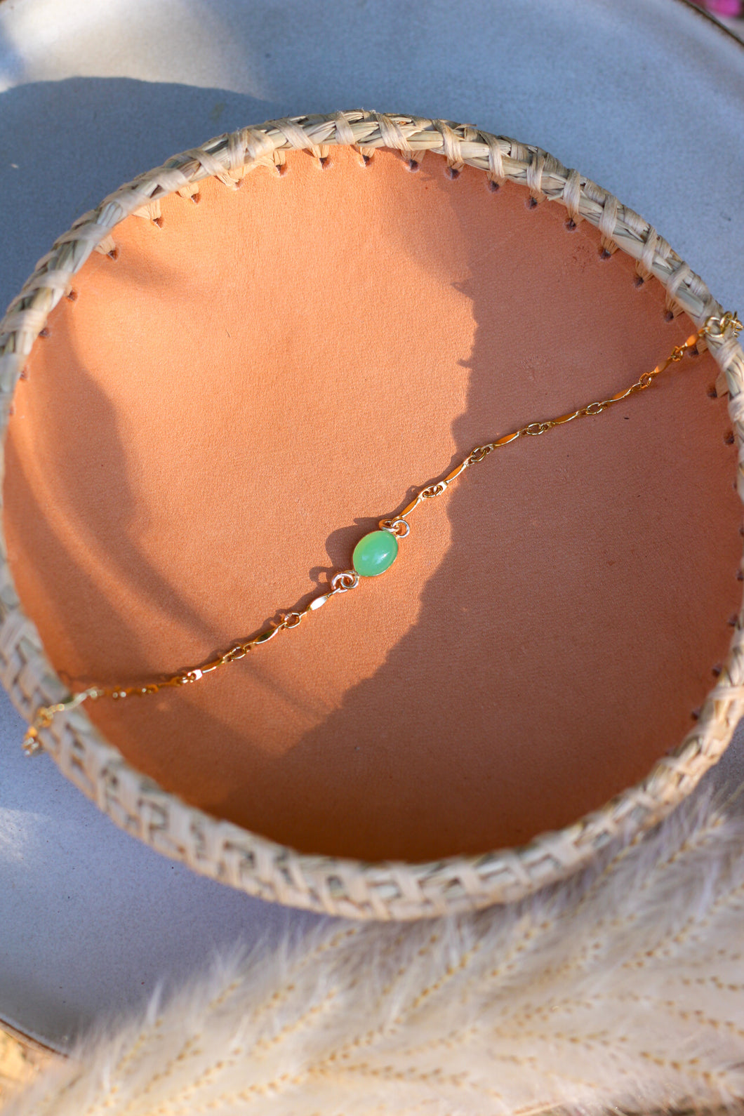 LEDA Bracelet- Chrysoprase