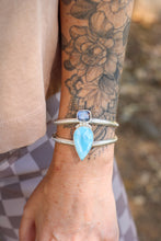 Load image into Gallery viewer, Australian Boulder Opal + Larimar Cuff

