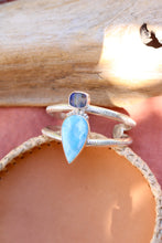 Load image into Gallery viewer, Australian Boulder Opal + Larimar Cuff
