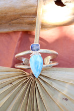 Load image into Gallery viewer, Australian Boulder Opal + Larimar Cuff

