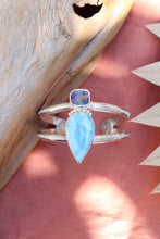 Load image into Gallery viewer, Australian Boulder Opal + Larimar Cuff
