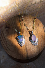 Load image into Gallery viewer, Australian Opal + Diamond Necklace
