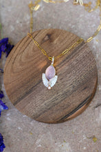 Load image into Gallery viewer, Chalcedony + Diamond Necklace
