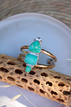 Load image into Gallery viewer, Emerald Valley Turquoise + Chrysoprase Cuff
