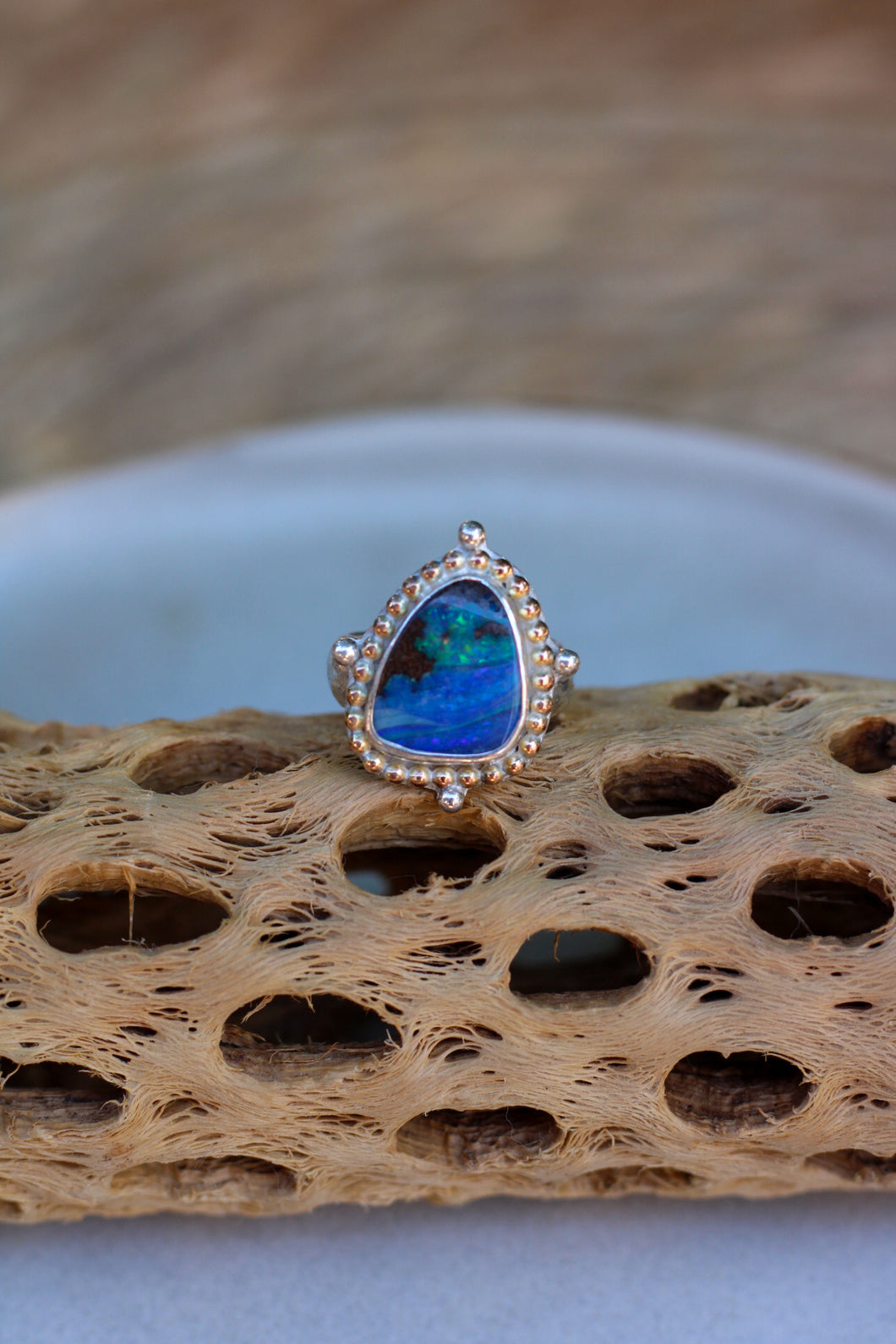 DESERT BLOOM Australian Opal Ring- Size 5