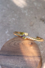 Load image into Gallery viewer, Tourmaline + Diamond + Garnet Cuff
