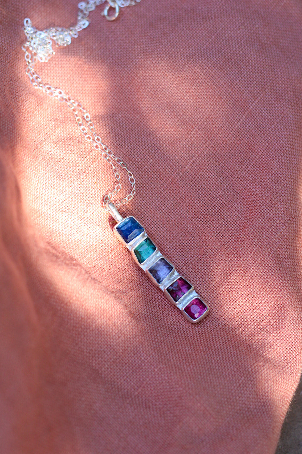 Ombre Tourmaline Starburst Necklace