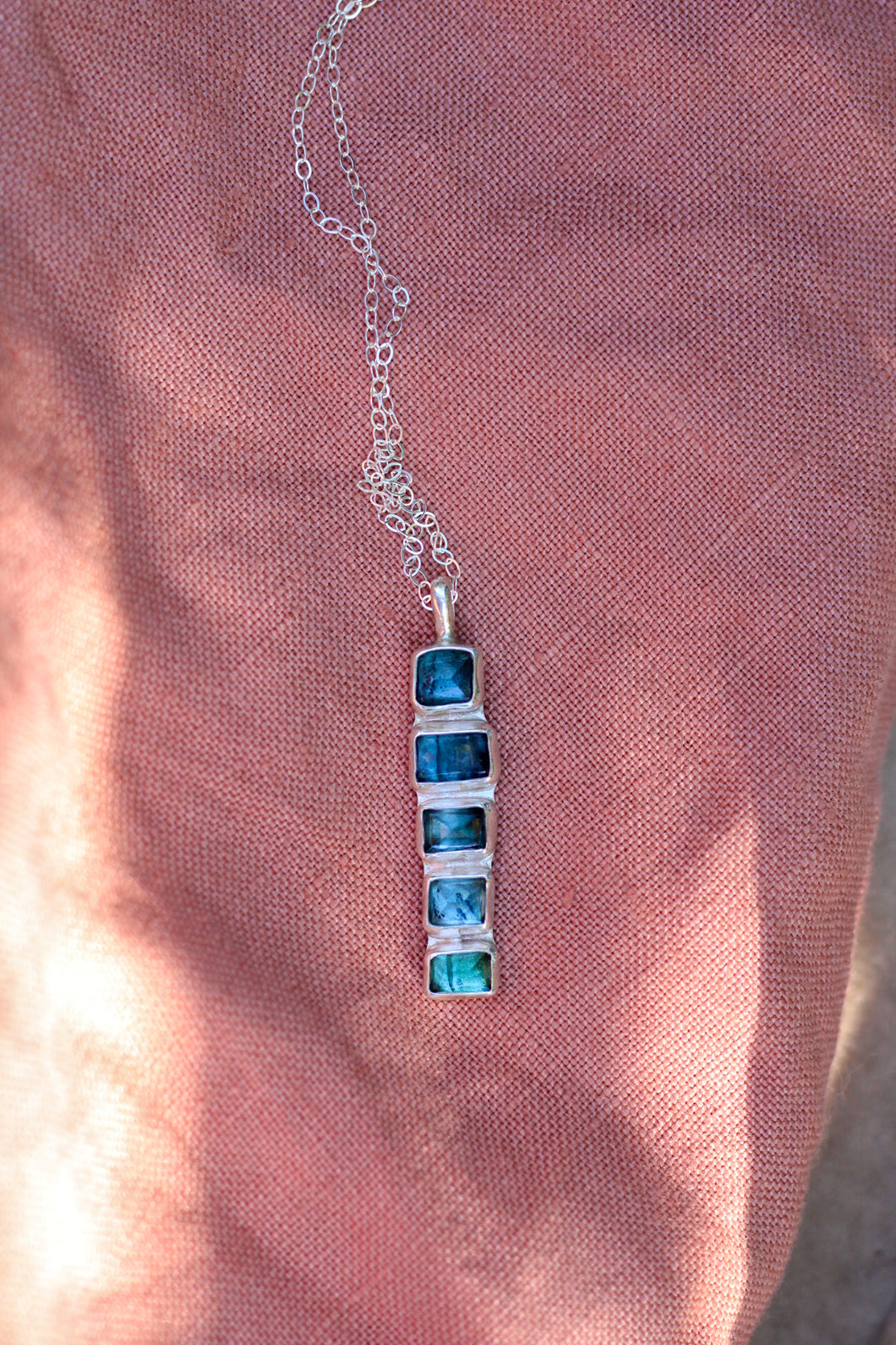 Ombre Tourmaline Starburst Necklace