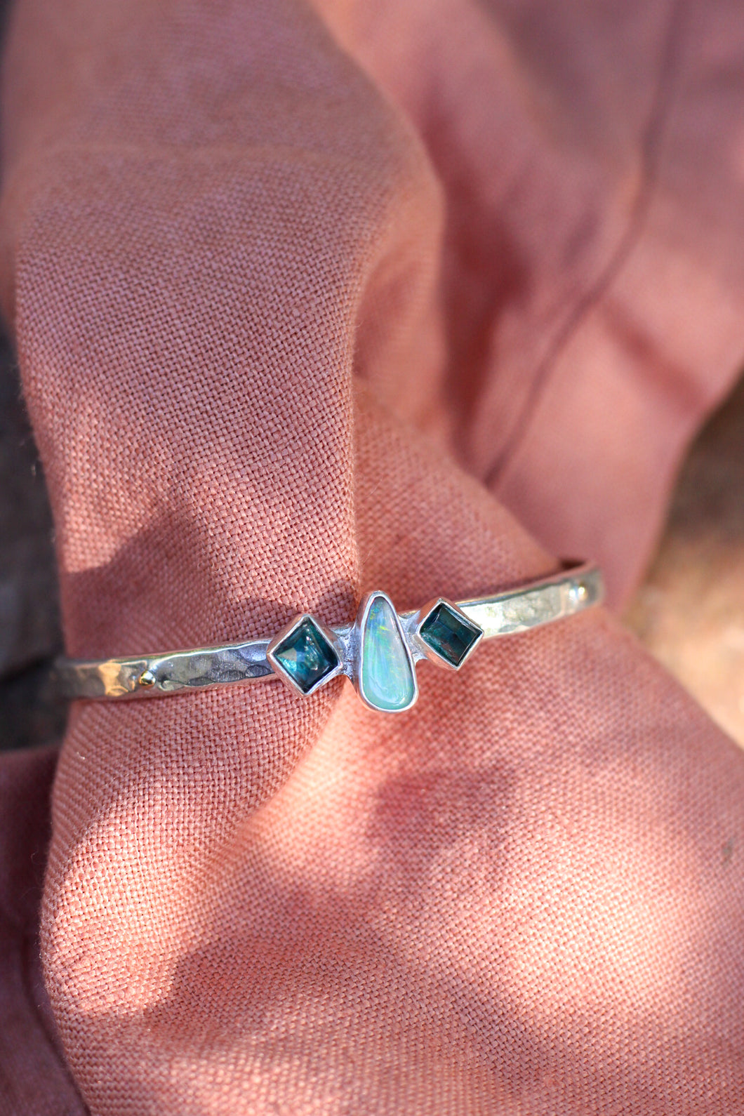 Tourmaline + Australian Opal Cuff