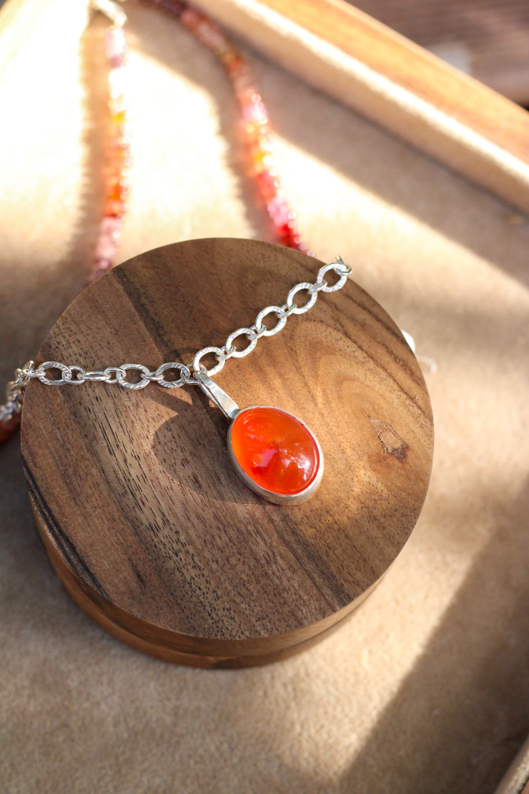Carnelian Sunshine Necklace - 16 Inches
