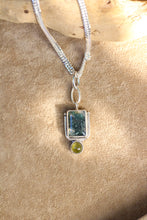 Load image into Gallery viewer, Moss Agate + Cat-Eye Apatite Necklace

