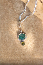 Load image into Gallery viewer, Moss Agate + Sphene Necklace
