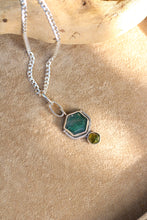 Load image into Gallery viewer, Moss Agate + Sphene Necklace
