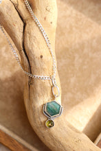 Load image into Gallery viewer, Moss Agate + Sphene Necklace
