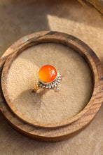 Load image into Gallery viewer, Carnelian + Citrine Ring -Size 7.75
