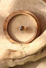 Load image into Gallery viewer, Cat-Eye Apatite + Citrine Ring -Size 7
