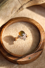Load image into Gallery viewer, Cat-Eye Apatite + Citrine Ring -Size 7

