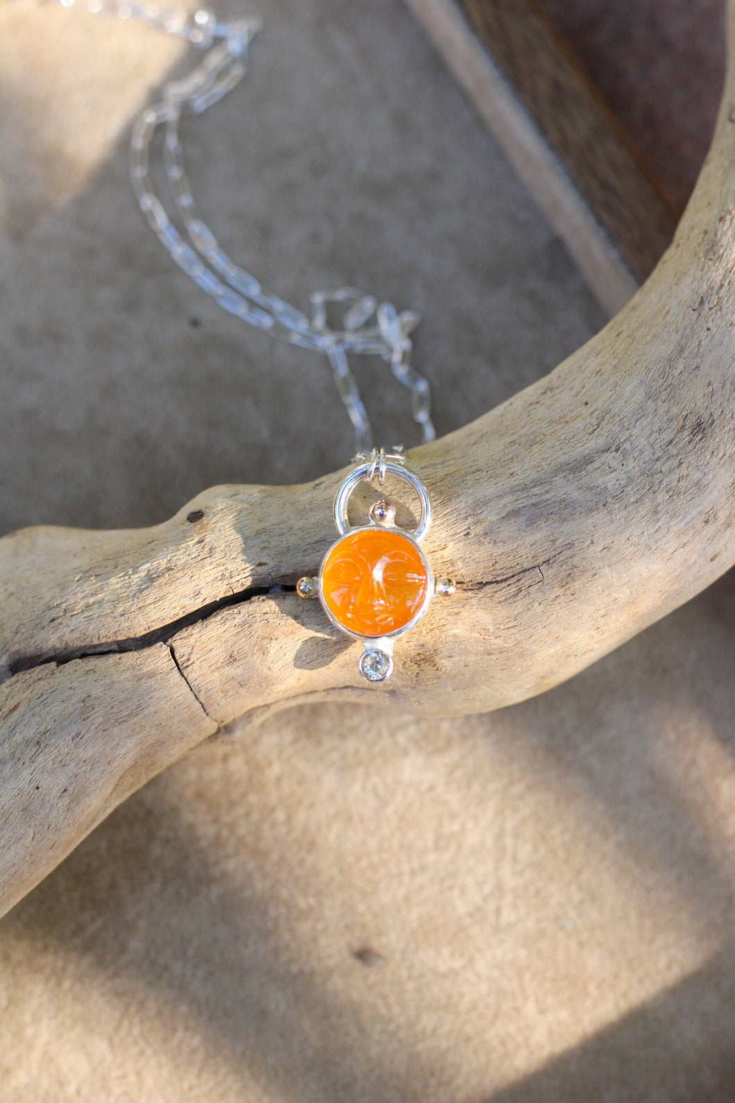 Sun Carnelian + Citrine Necklace