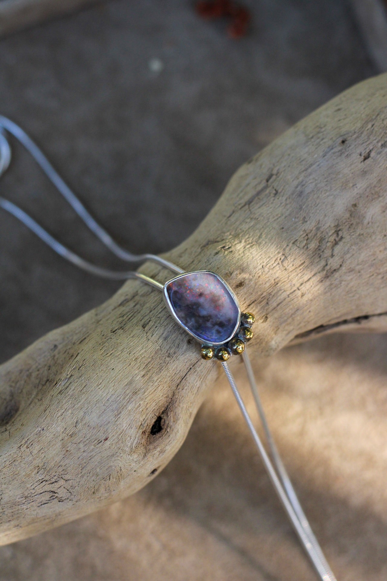 Australian Boulder Opal Bolo