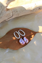 Load image into Gallery viewer, Silver Hoop - Baroque Pearl
