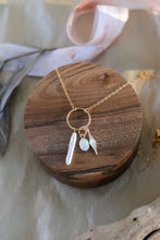 Load image into Gallery viewer, Opal + Pearl + Starburst Necklace
