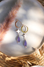 Load image into Gallery viewer, STARBURST Gold Hoop Earrings
