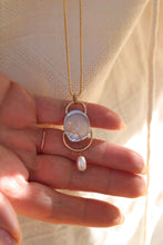 Load image into Gallery viewer, •Australian Opal + Leaf Necklace - 18 inches
