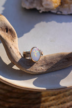 Load image into Gallery viewer, •Gilded Leaf Ring/Opal - Size 8.25
