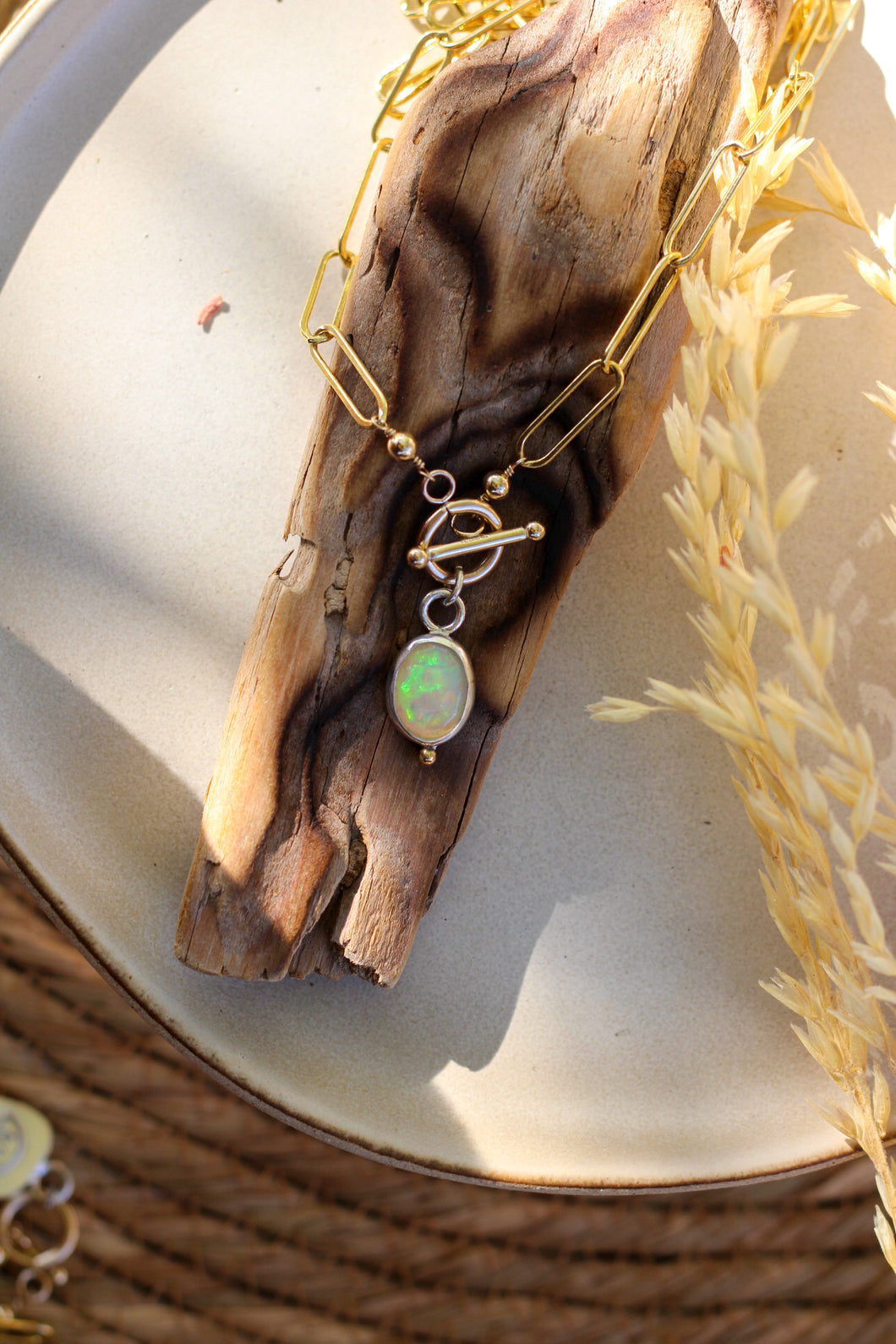 •REED Necklace - Ethiopian Opal